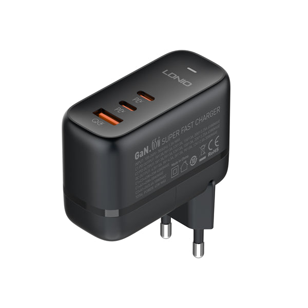 LDNIO Q366 GaN 65W USB-C universal travel fast charger adapter for Iphone and andriod
