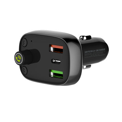 LDNIO C704Q 30W 4-Port USB - Bluetooth Fast Car Charger