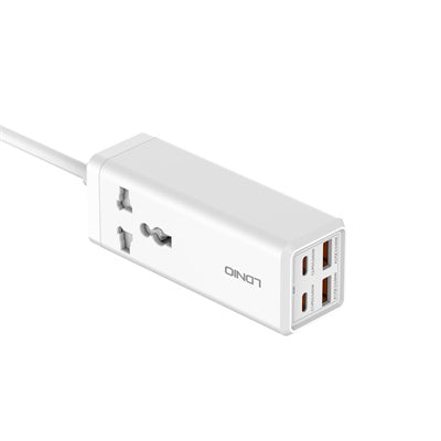 LDNIO SC1418 65W Multifunction Chargers with Type C and USB Ports Power Strip